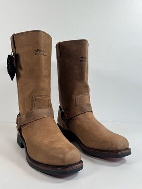 Harley Davidson Men’s Harness Boots Size 12 Hustin Square Toe Riding Boots 95356